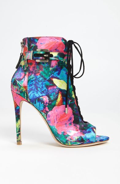 B Brian Atwood Linford 2 Bootie in Blue (dark pink multi) | Lyst
