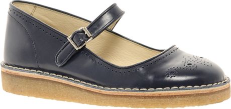 Ymc Navy Mary Jane Flat Shoes in Blue (navy) | Lyst