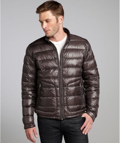 Moncler Grigio Quilted Down Filled Acorus Jacket in Brown for Men ...