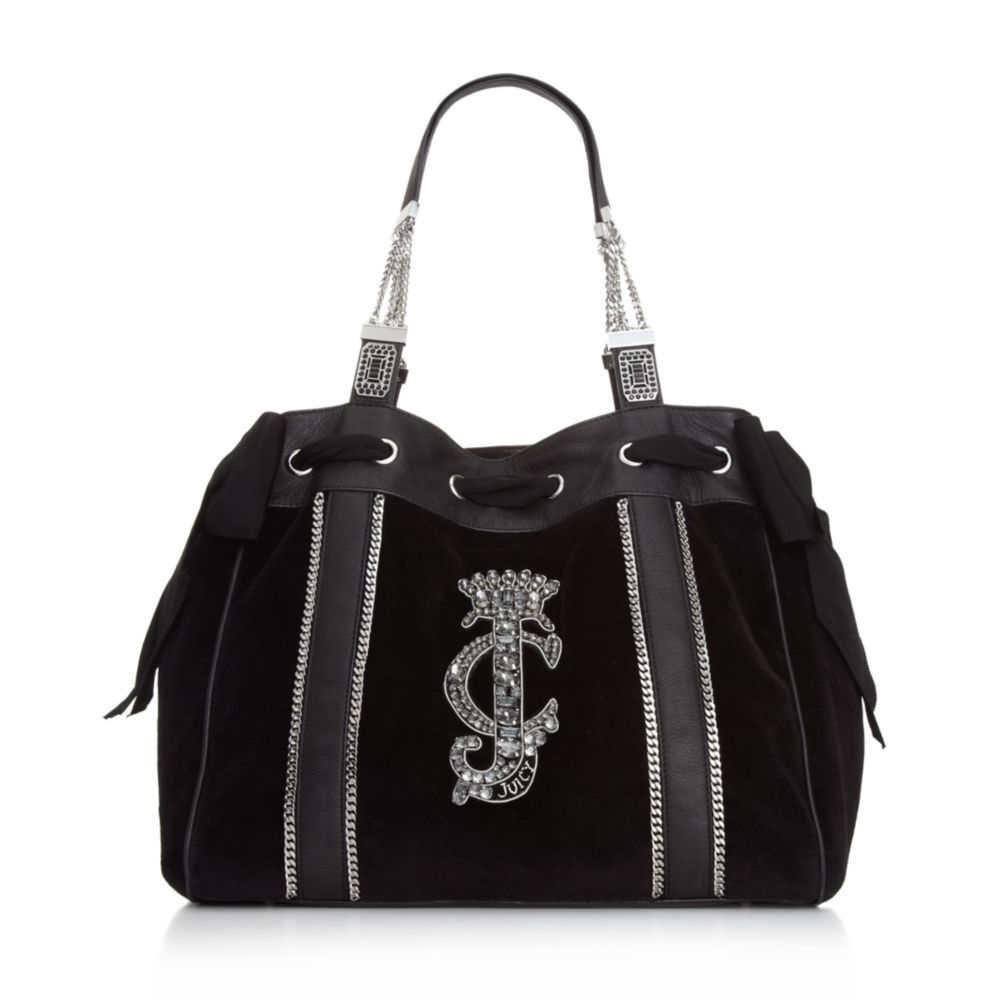 Juicy Couture Chain Velour Daydreamer in Black | Lyst