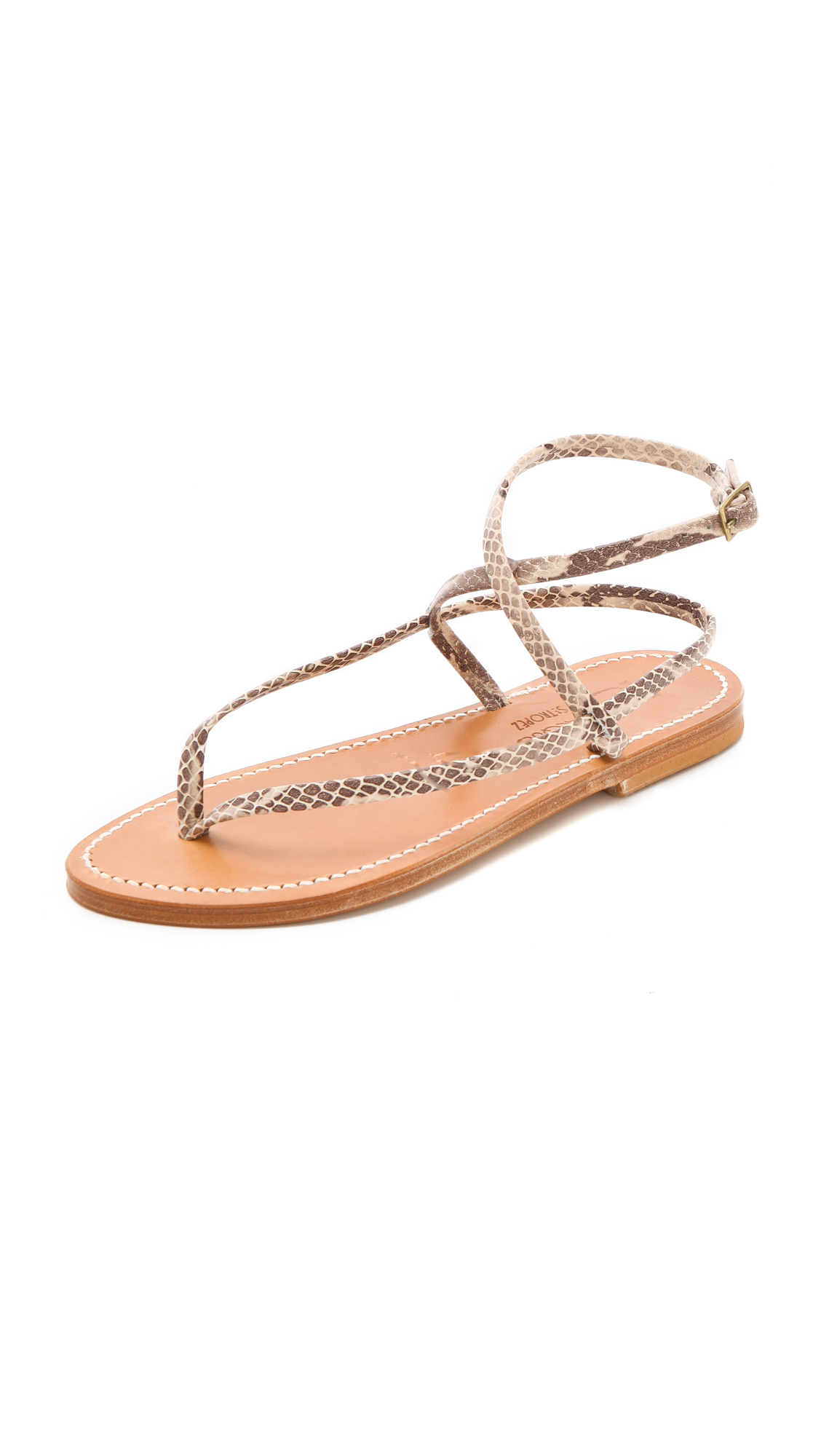 Lyst - K. Jacques Delta Thong Sandals in Metallic