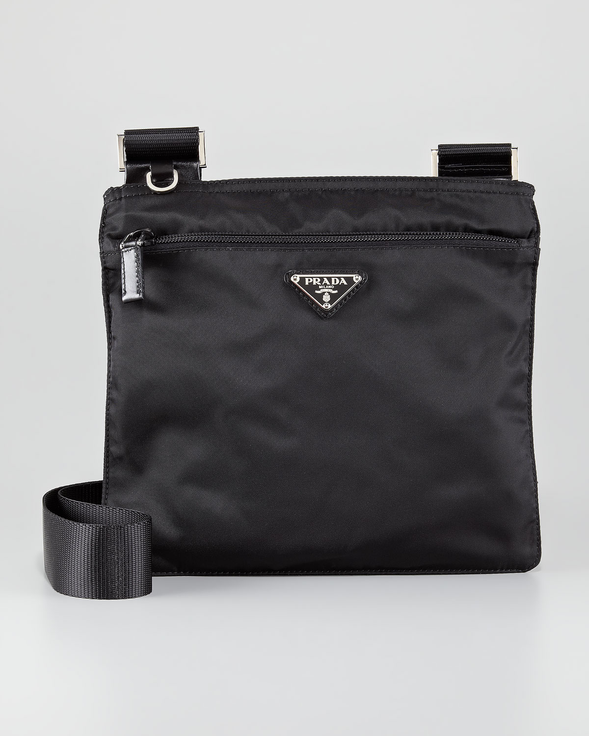 Prada Vela Crossbody Messenger Bag in Black (nero) | Lyst  