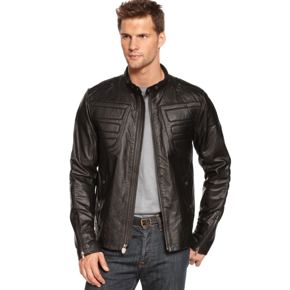 Puma Ferrari Leather Jacket in Brown for Men | Lyst