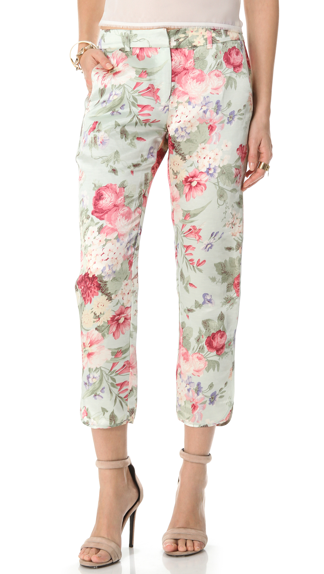 Lyst - Zimmermann Chill Floral Pants in Green