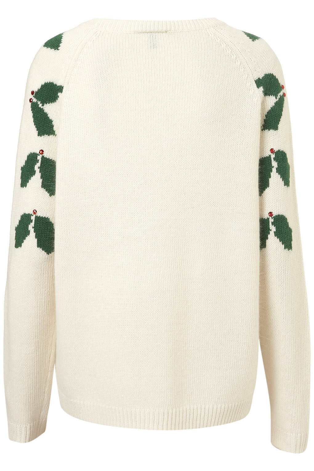 Lyst Knitted Xmas Holly Jumper in White