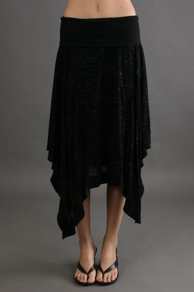 Hard Tail Jersey Handkerchief Skirt in Black in Black | Lyst