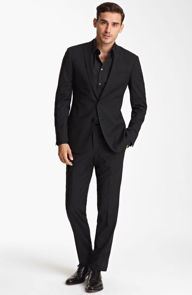 Dolce & Gabbana Tonal Stripe Suit in Black for Men | Lyst