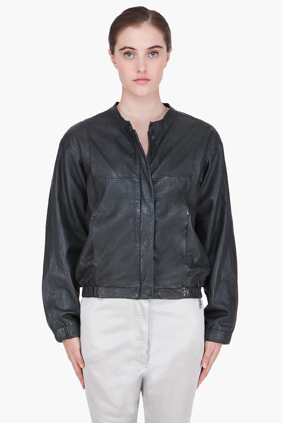 See By Chloé Black Tumbled Leather Jacket In Lyst Gallery