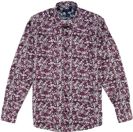 Ted Baker Floral Shirt in Purple for Men | Lyst