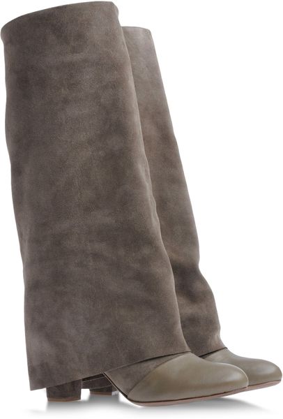 See By Chloé Tall Boots in Gray (Grey) | Lyst