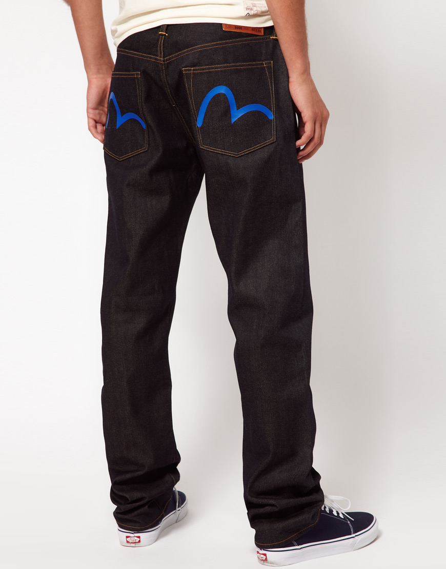 Evisu Jeans Selvedge Loose Fit in Blue for Men | Lyst