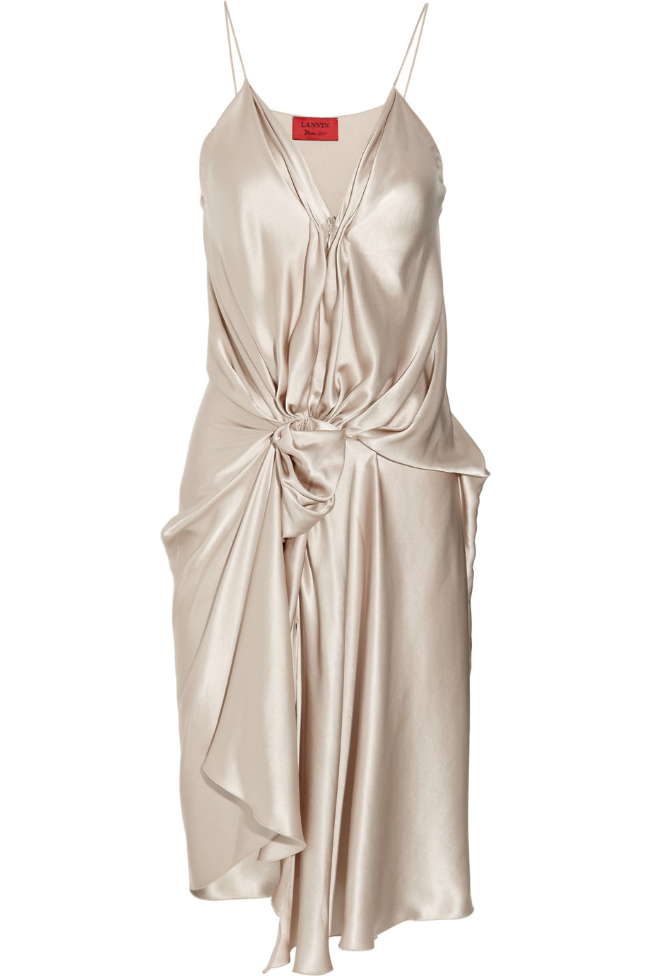 Lyst Lanvin D Silk Satin Dress In White Gallery