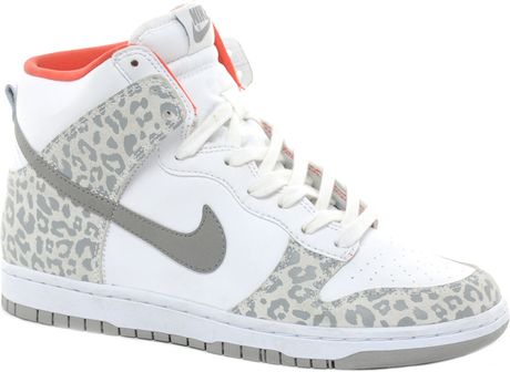 Nike Dunk Grey Leopard High Top Trainers in Animal (greywhite) | Lyst