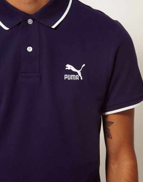 Puma Heritage Polo Shirt in Blue for Men | Lyst