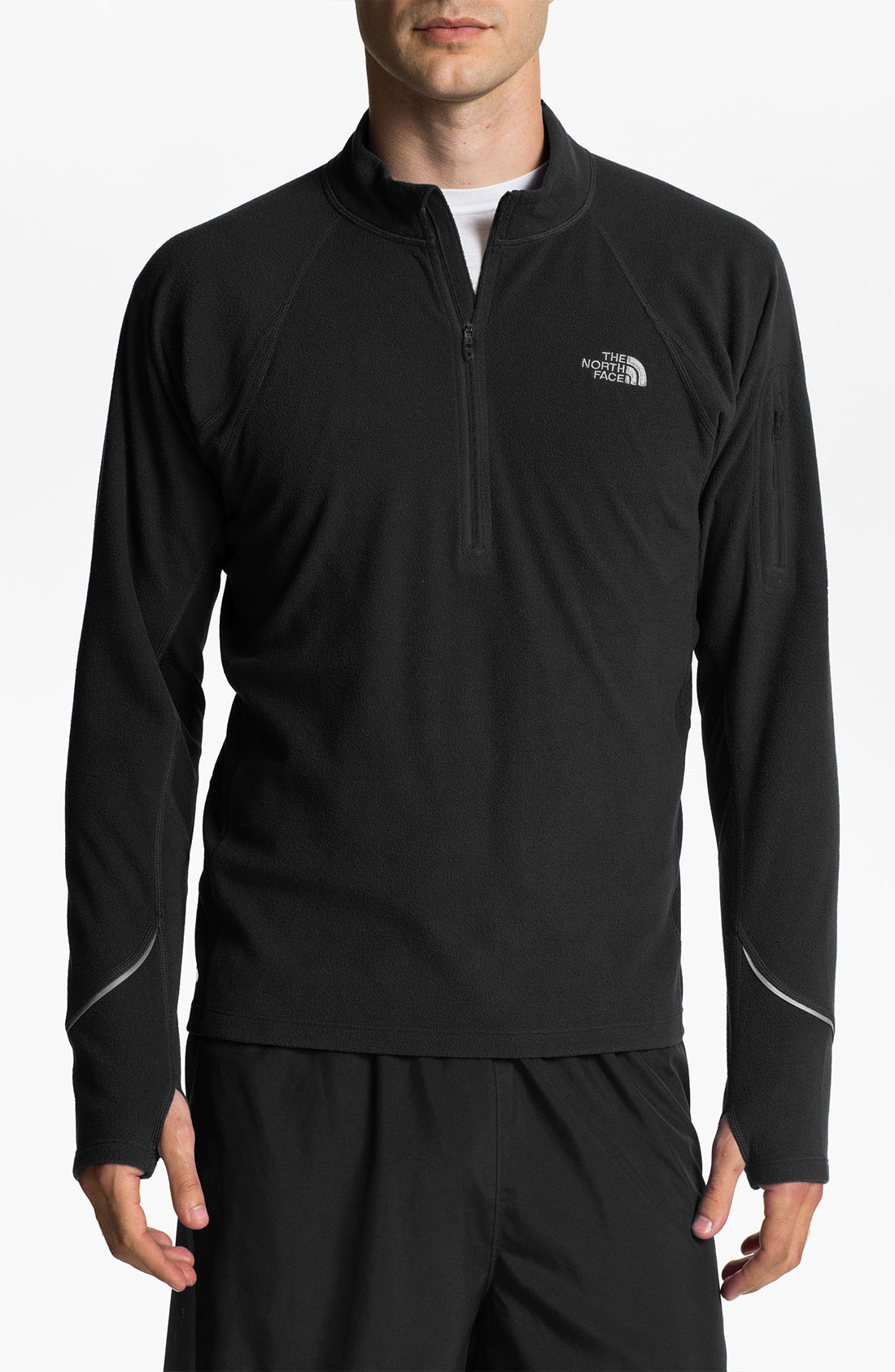 The North Face Tka 80 Hybrid Half Zip Fleece Pullover in Black for Men ...