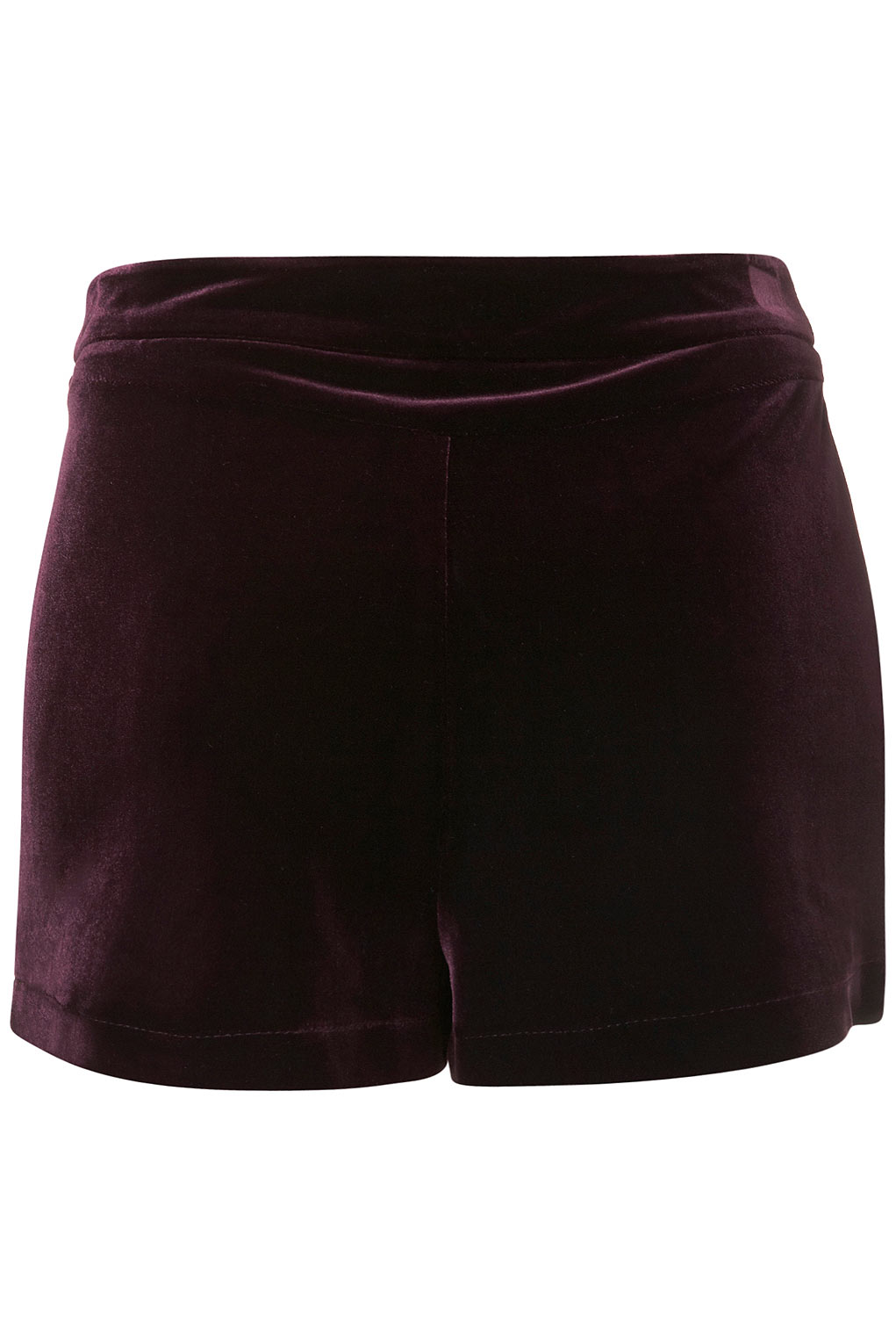 Lyst Topshop Velvet Shorts In Purple