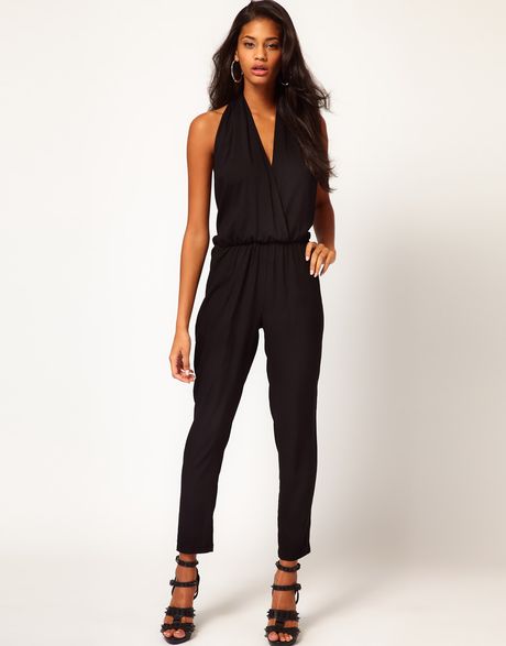 Asos Collection Asos Jump with Sexy Halter in Black | Lyst