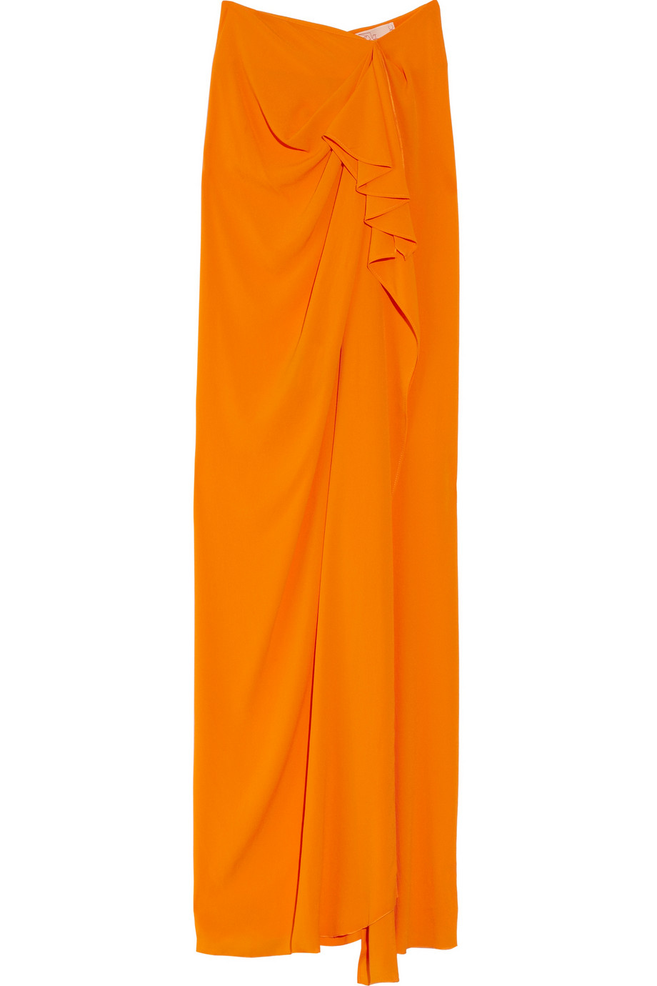 Lyst - Roksanda Draped Crepe Silk-blend Skirt in Orange