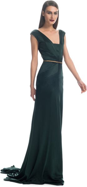 Bibhu Mohapatra Art Deco Gown in Green (emerald) | Lyst