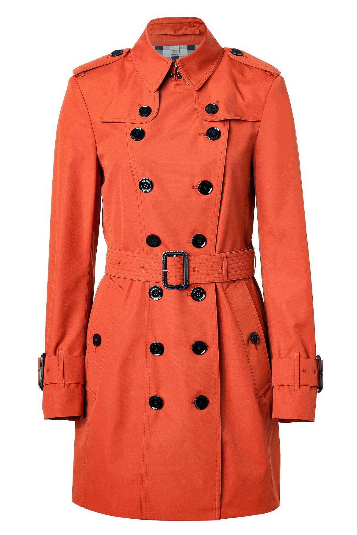 Lyst - Burberry Burnt Orange Technical Cottonblend Queensbury Trench ...