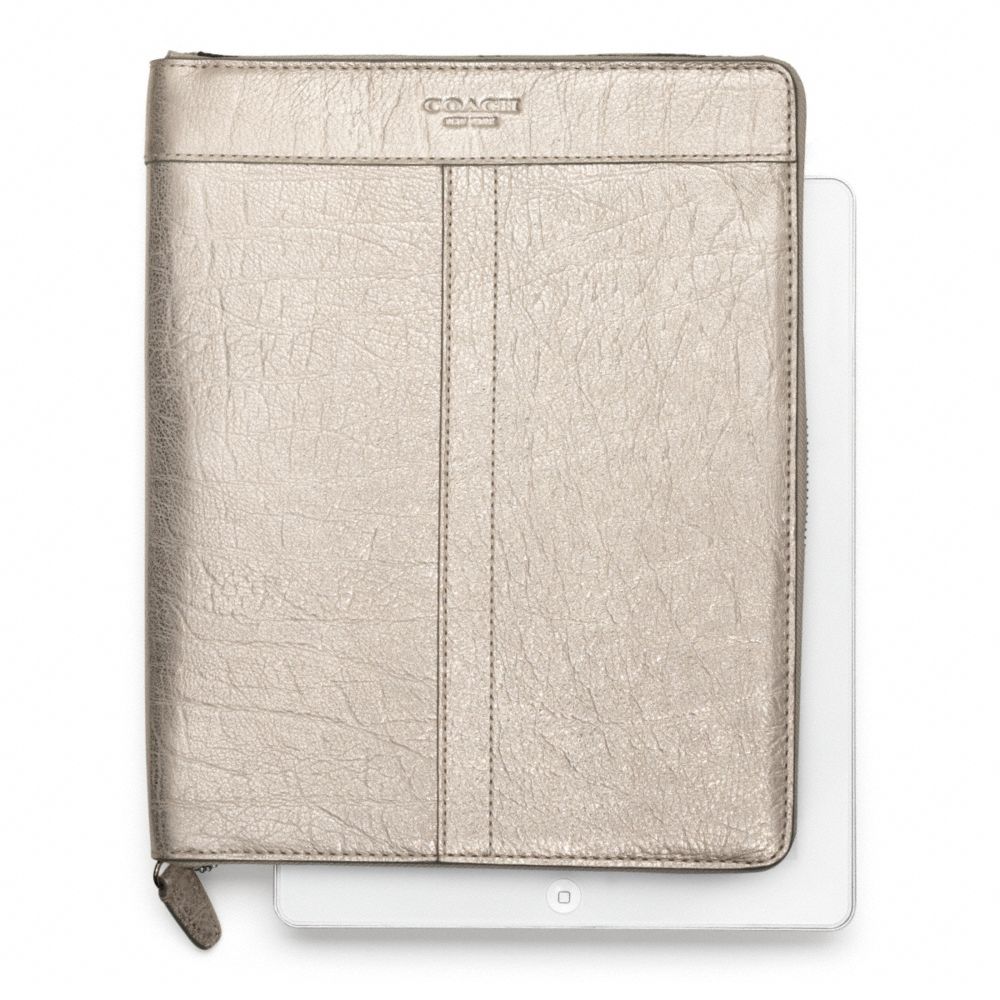Lyst Coach Legacy Metallic Leather Zip Around Ipad Case in Metallic