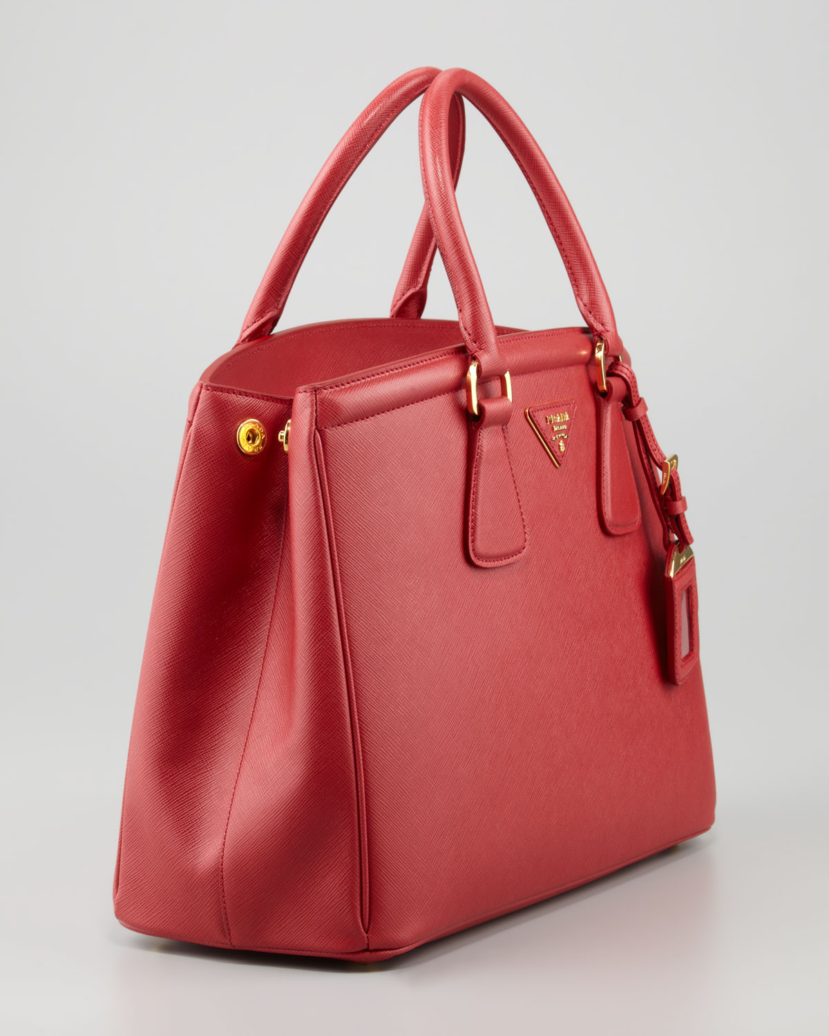 Prada Saffiano Parabole Bag Red in Red | Lyst  
