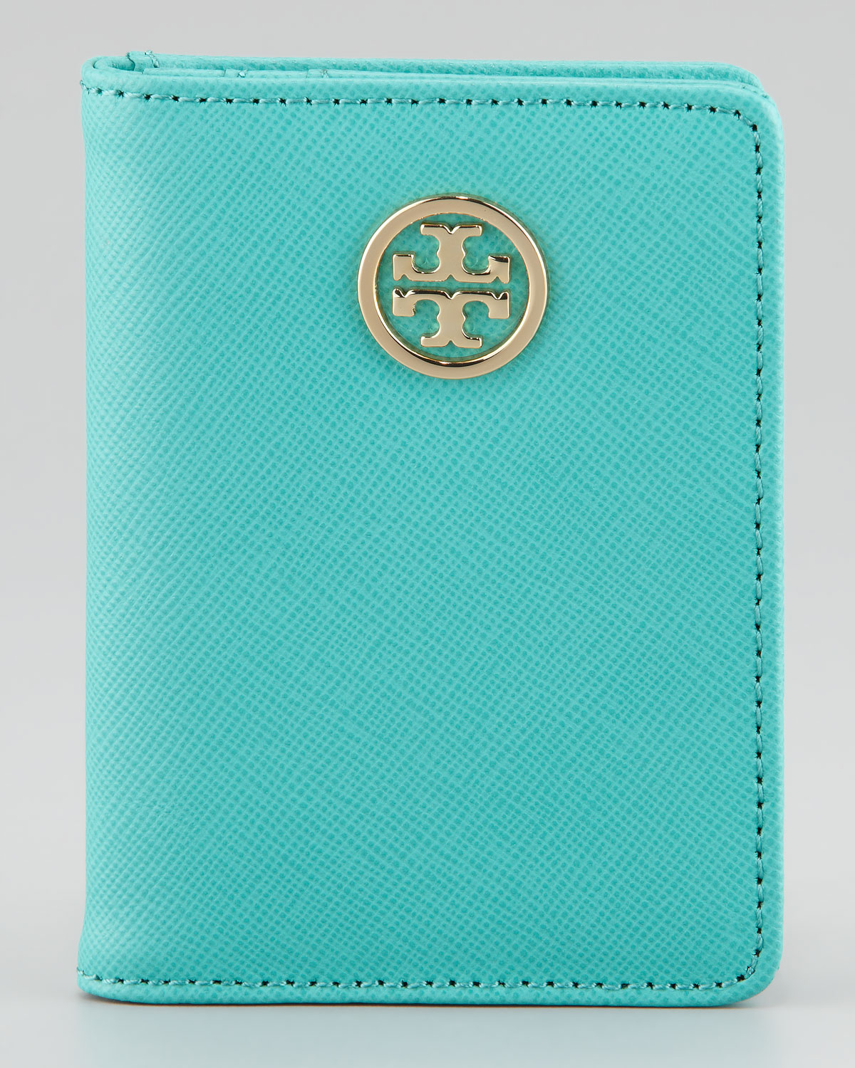 Tory burch Robinson Passport Holder in Blue Lyst