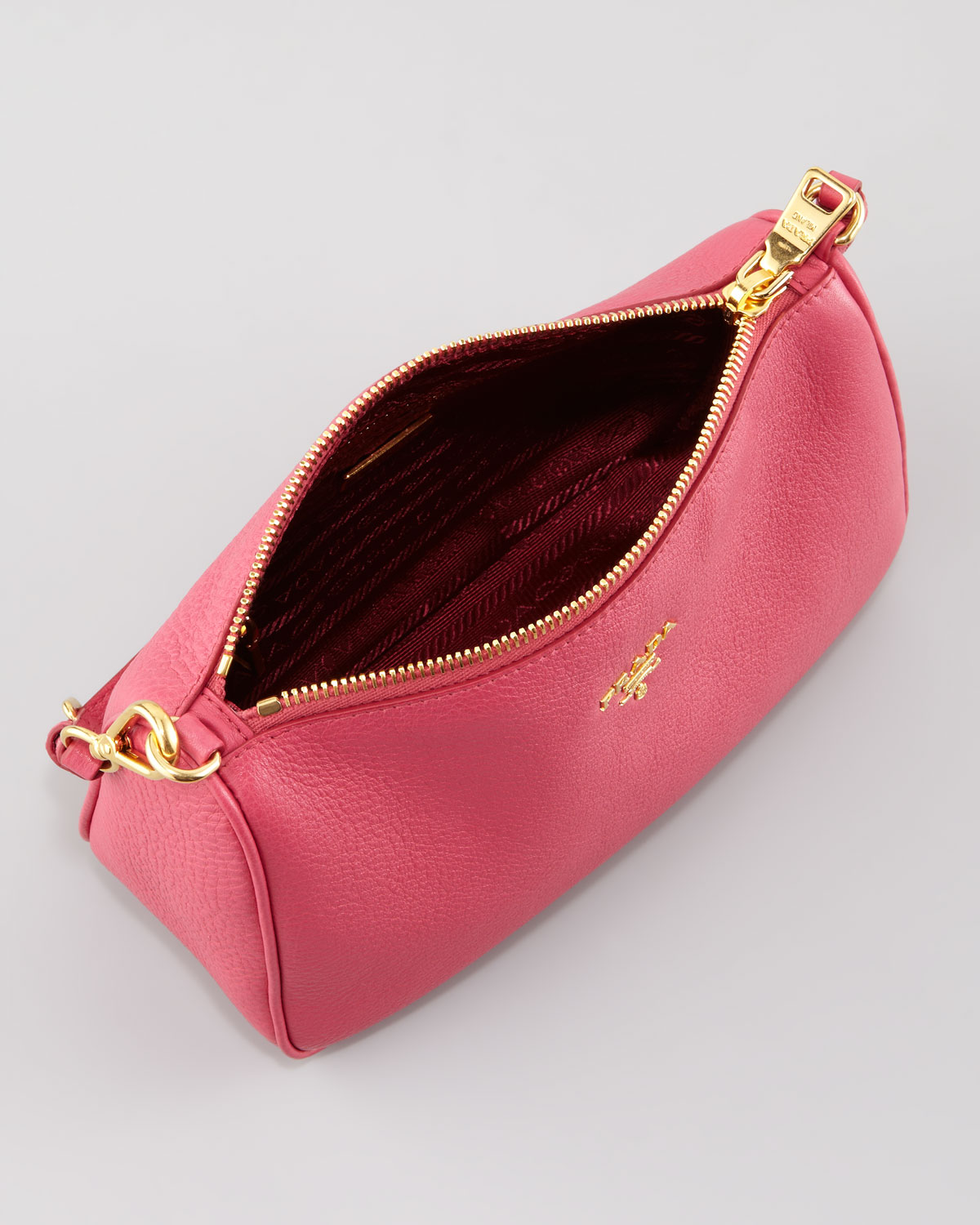 Prada Daino Mini Shoulder Bag in Pink (peonia) | Lyst