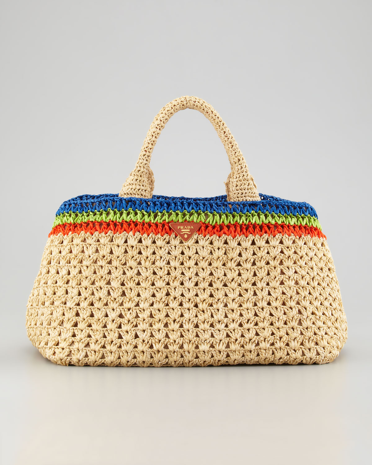 Prada Raffia Gardeners Tote in Multicolor (multicolored) | Lyst  