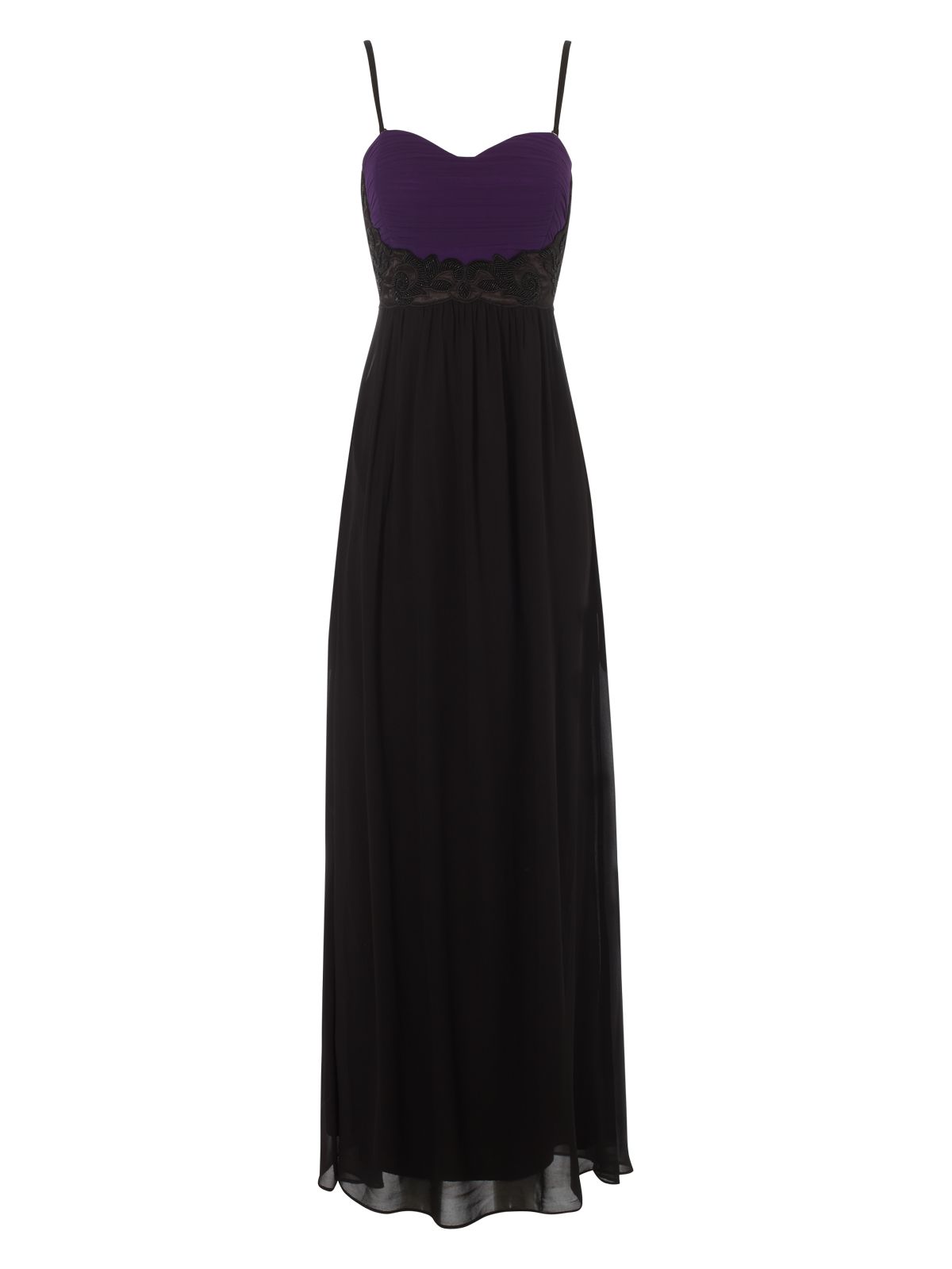 Jane Norman Colour Block Deco Maxi Dress in Black | Lyst