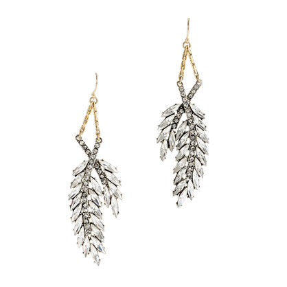 Lyst J Crew Lulu Frost For Jcrew Crystal Wheat Earrings In White Gallery