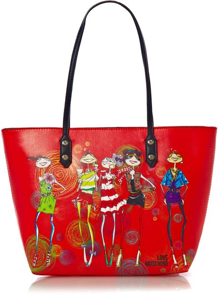 Love Moschino Charming Medium Tote Bag in Red | Lyst