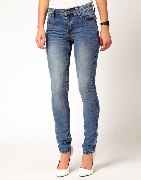 Cheap Monday Tight Vintage Wash Skinny Jeans in Blue | Lyst
