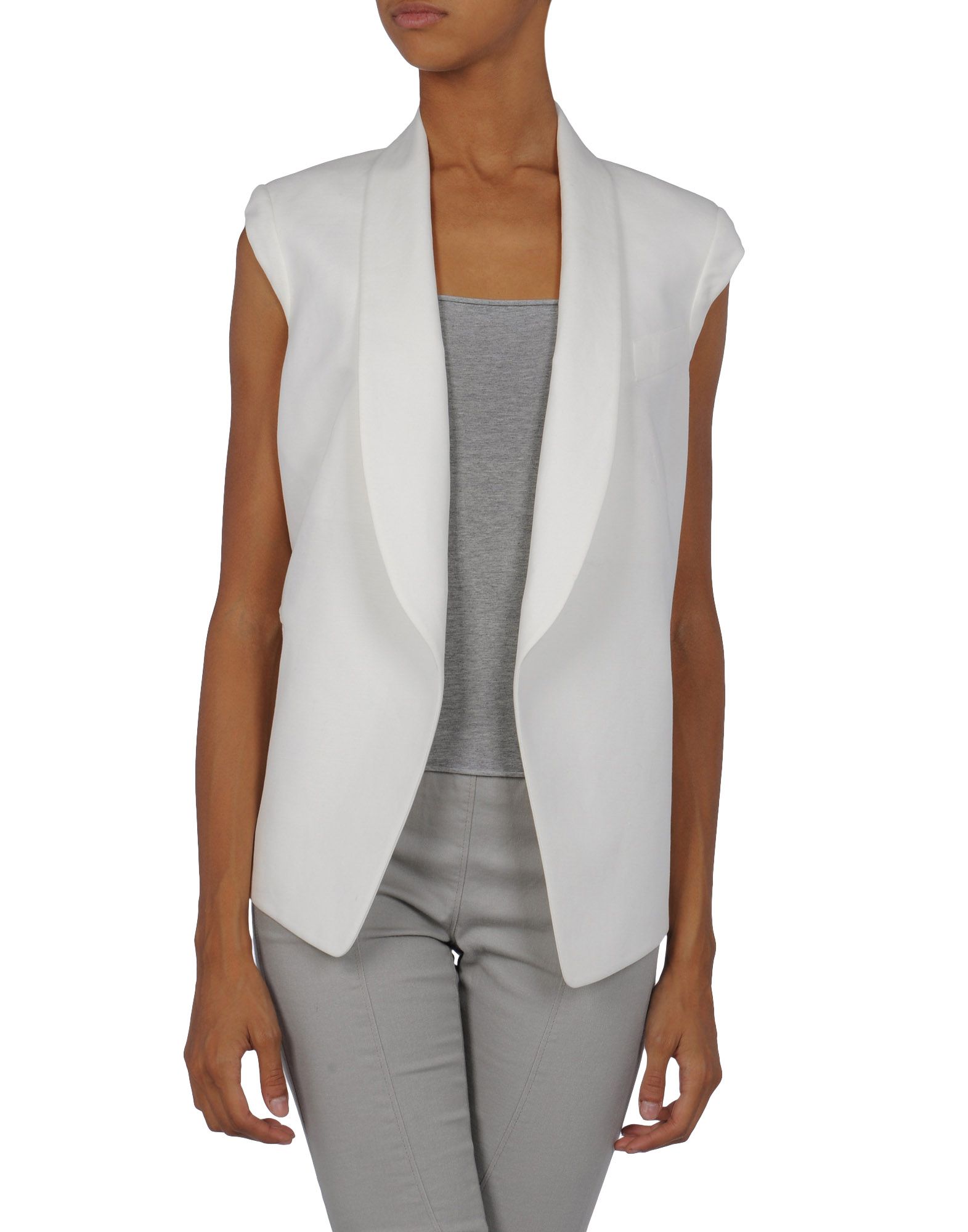 Chloé Tailored Crepe Vest in Natural | Lyst