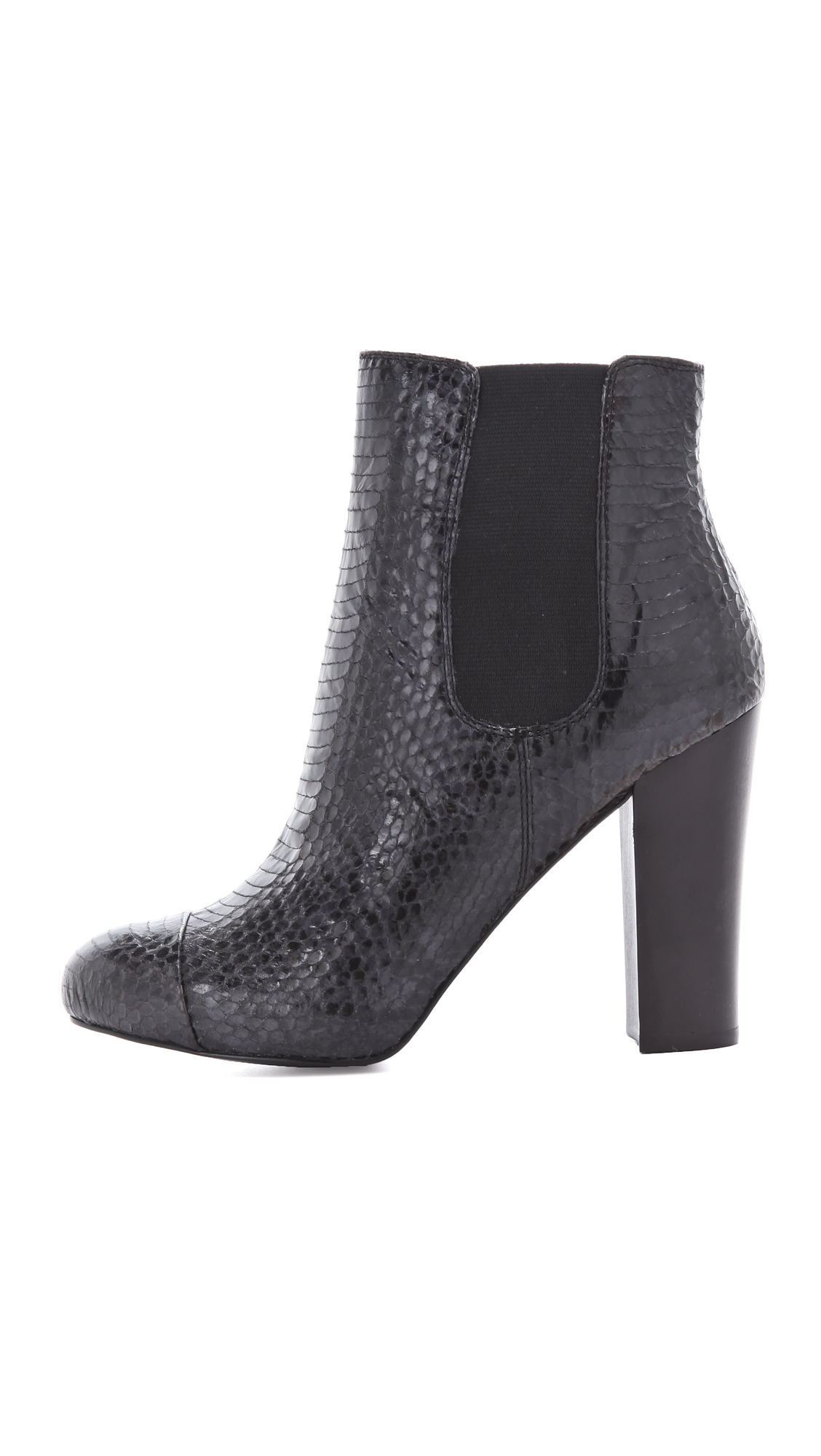 Lyst - Juicy Couture Roxanna Snake Print Booties in Black