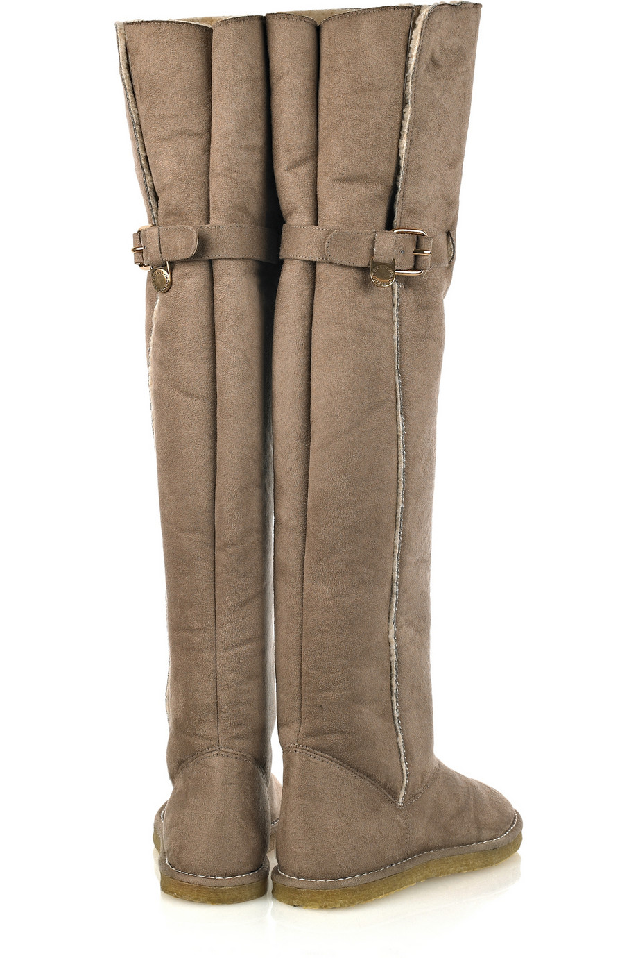 sheepskin thigh boots