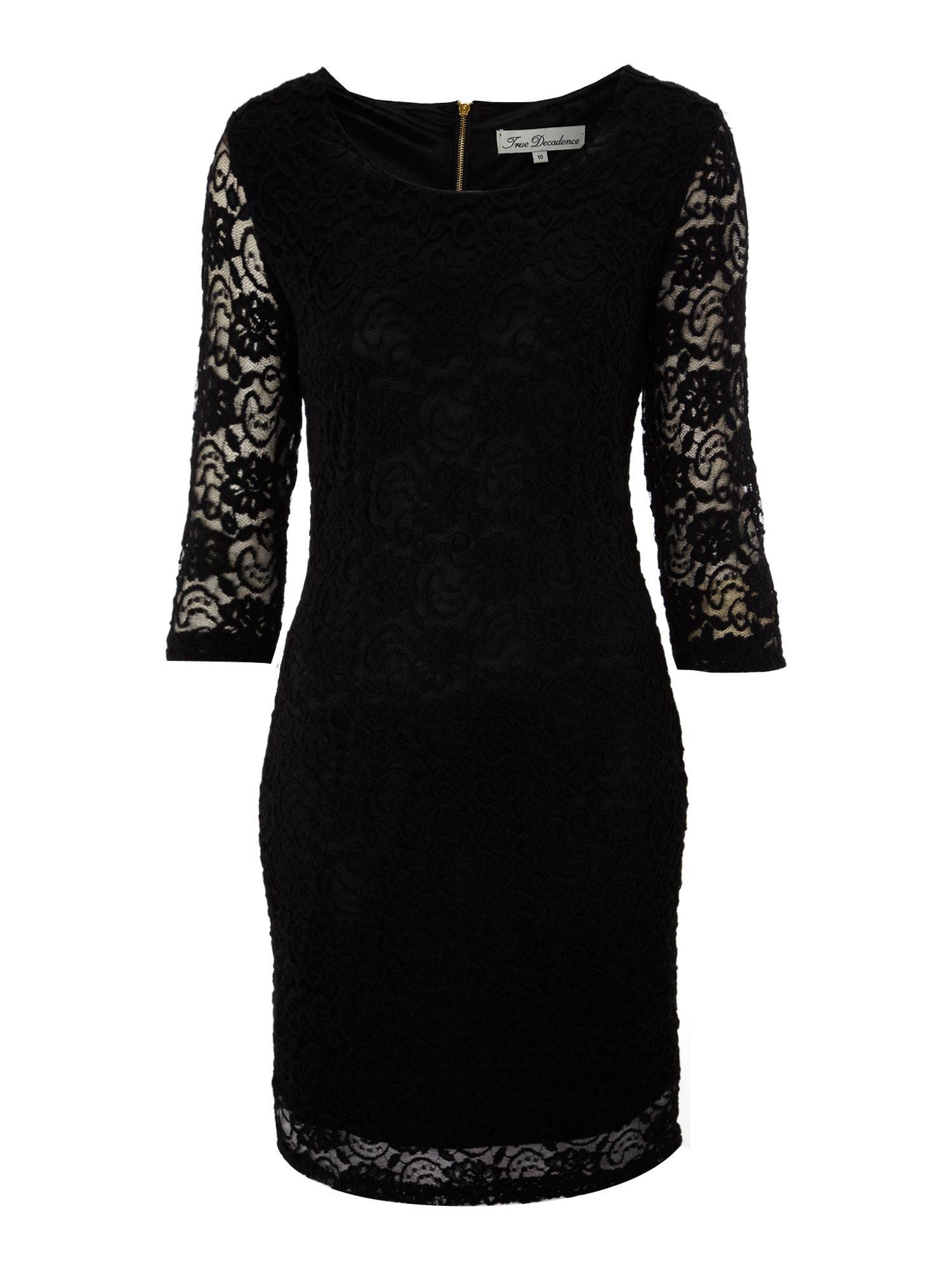 True Decadence Luxe Lace Layer Dress in Black | Lyst