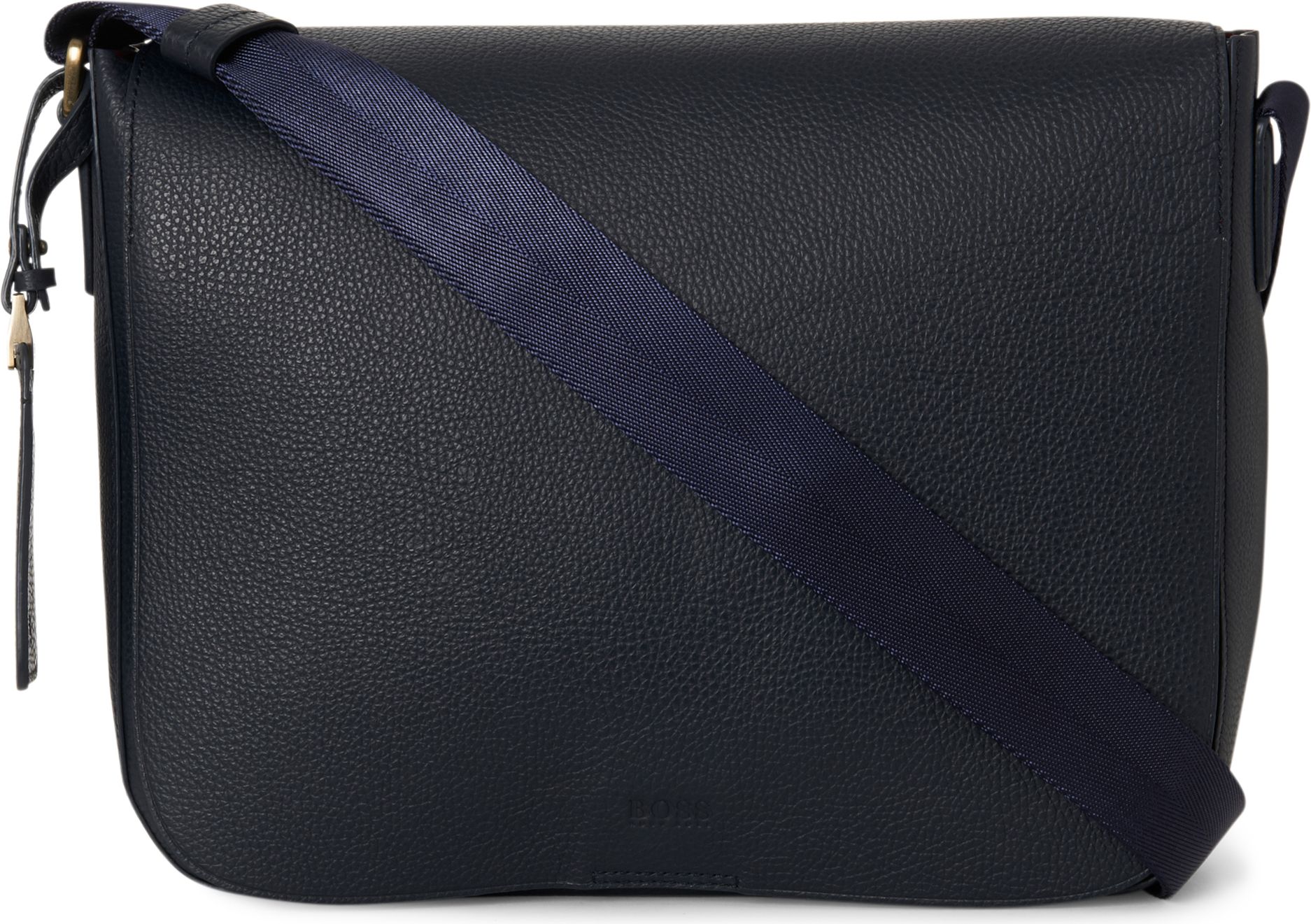 Hugo Boss Emerit Grainedleather Messenger Bag in Blue for Men (navy) | Lyst