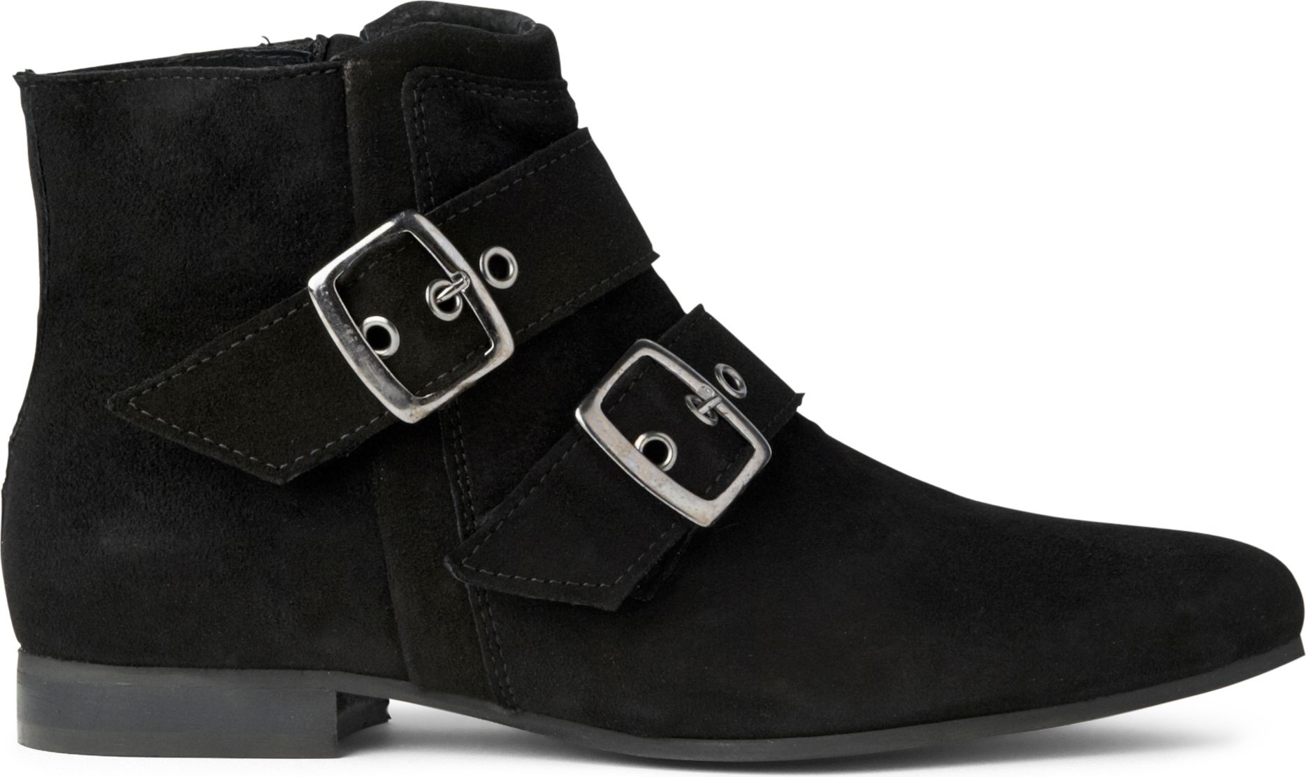 Kg Kurt Geiger Winkle Buckle Suede Ankle Boots in Black | Lyst