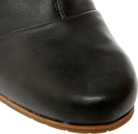 black leather wedge ugg boots