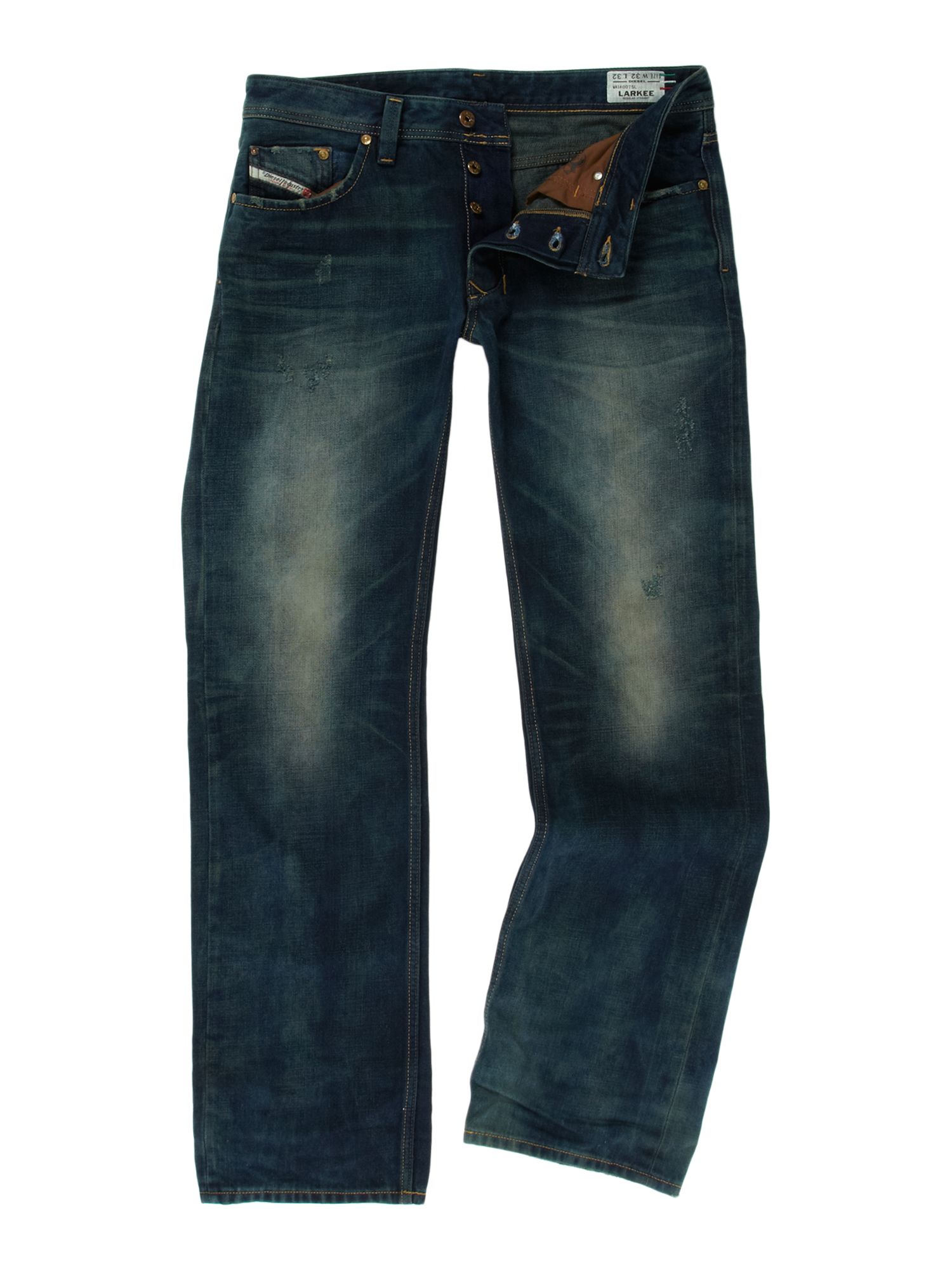 Diesel Larkee 75l Straight Fit Jeans in Blue for Men (denim) | Lyst