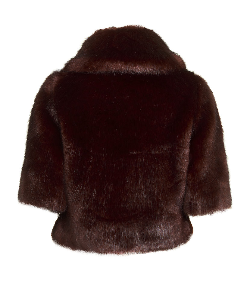 Ted baker Shudda Faux Fur Jacket in Brown Lyst