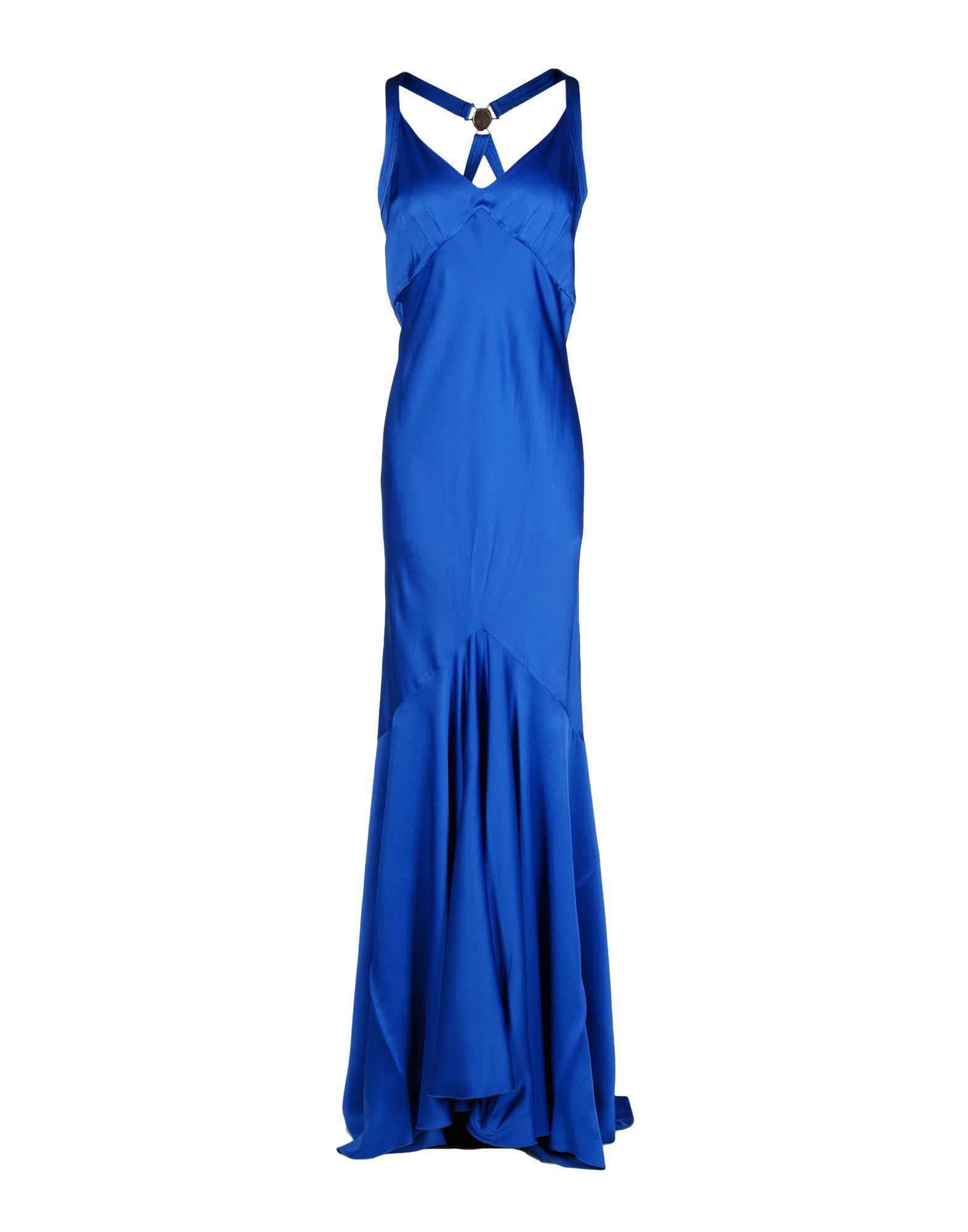 Versace Long Dress in Blue | Lyst