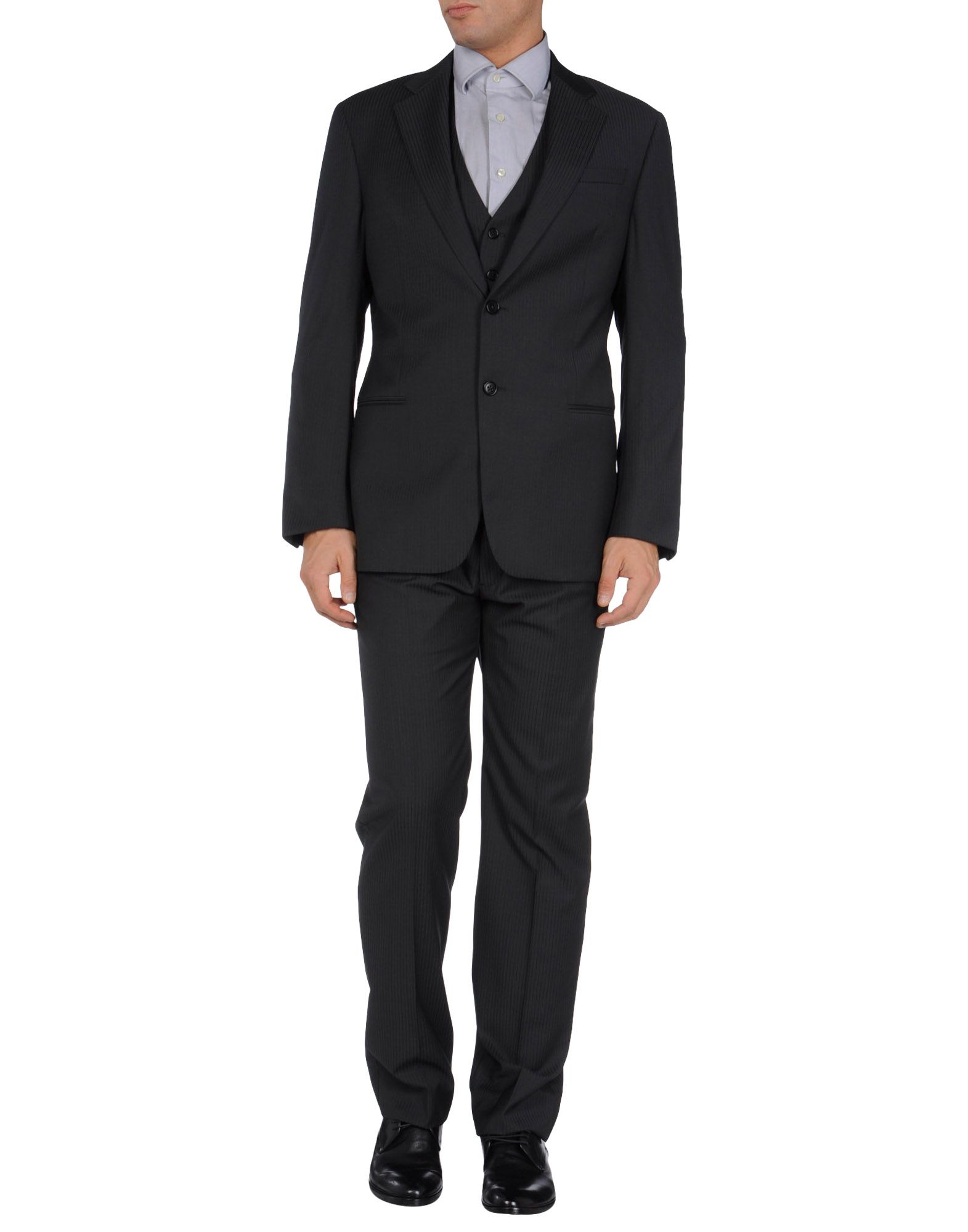 Armani Three Piece Suit in Black for Men (anthracite) | Lyst