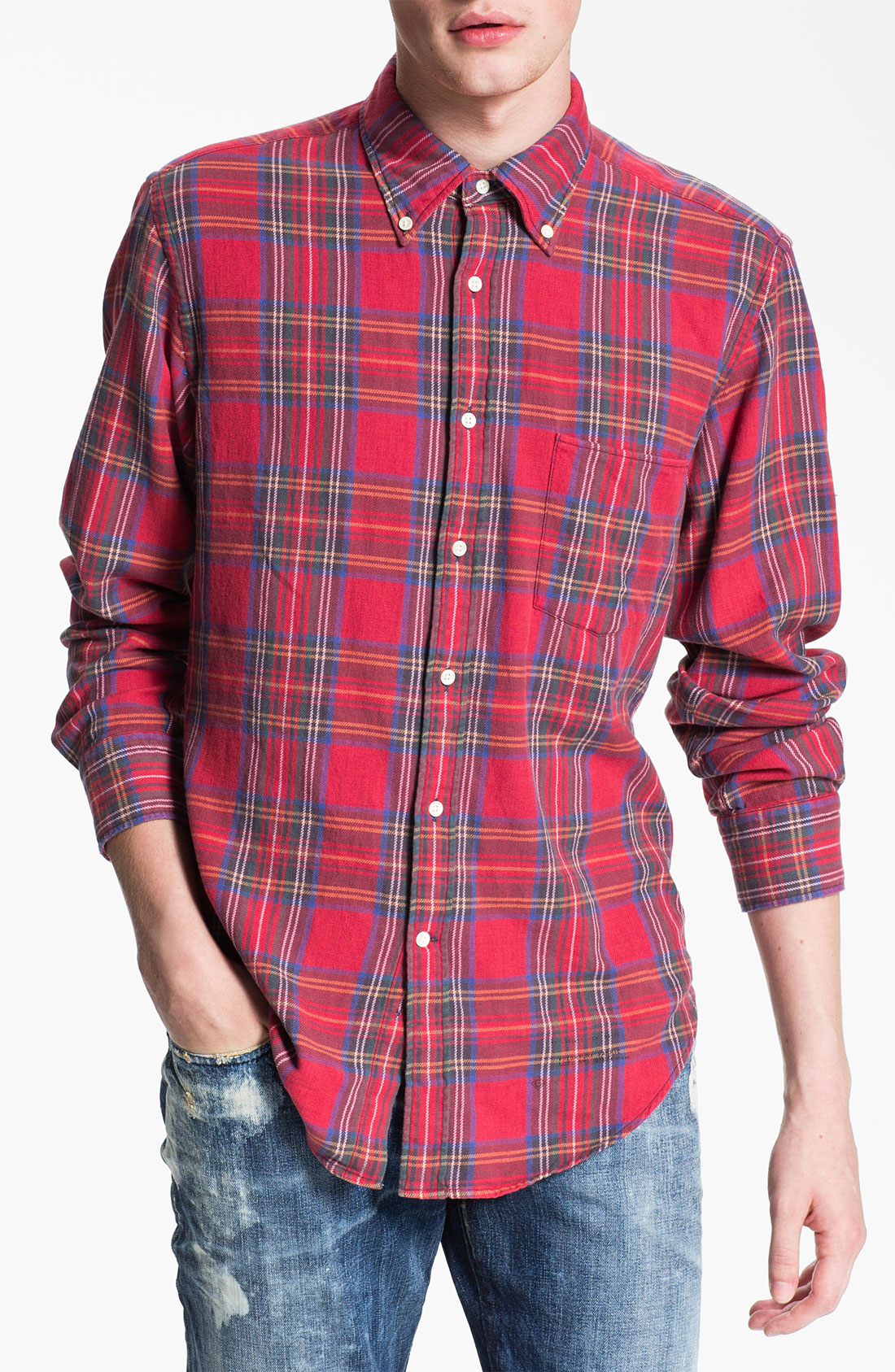 Gant Rugger Tinkering Twill Plaid Shirt in for Men (red plaid) | Lyst
