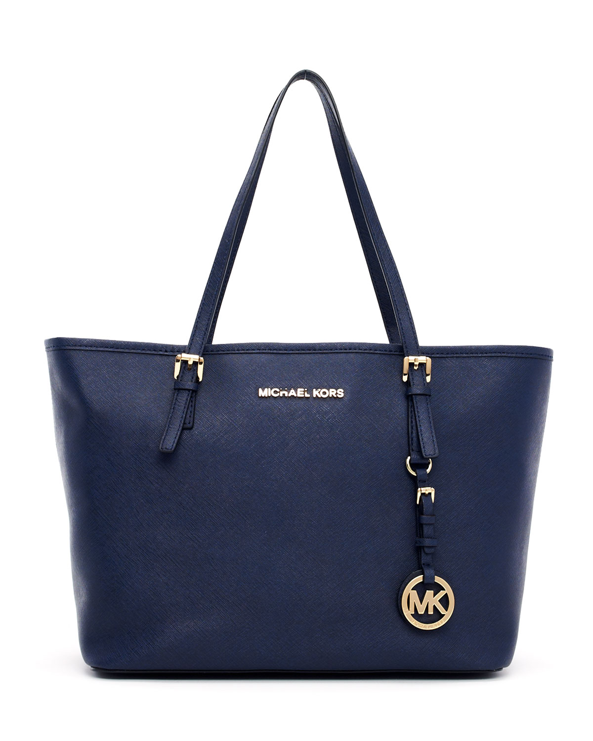 Michael Michael Kors Small Jet Set Saffiano Travel Tote in Blue (navy ...