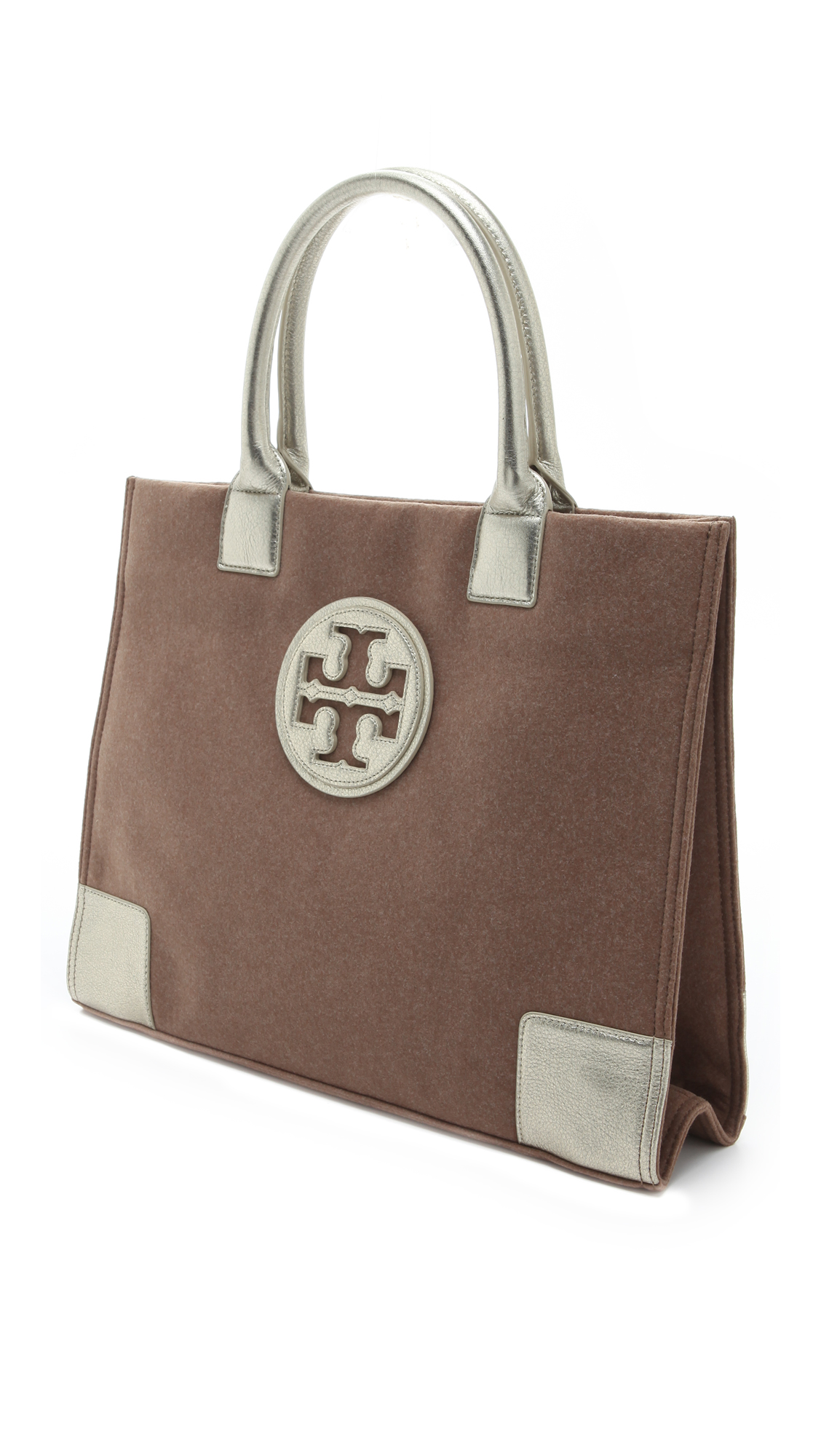 tory burch metallic handbag