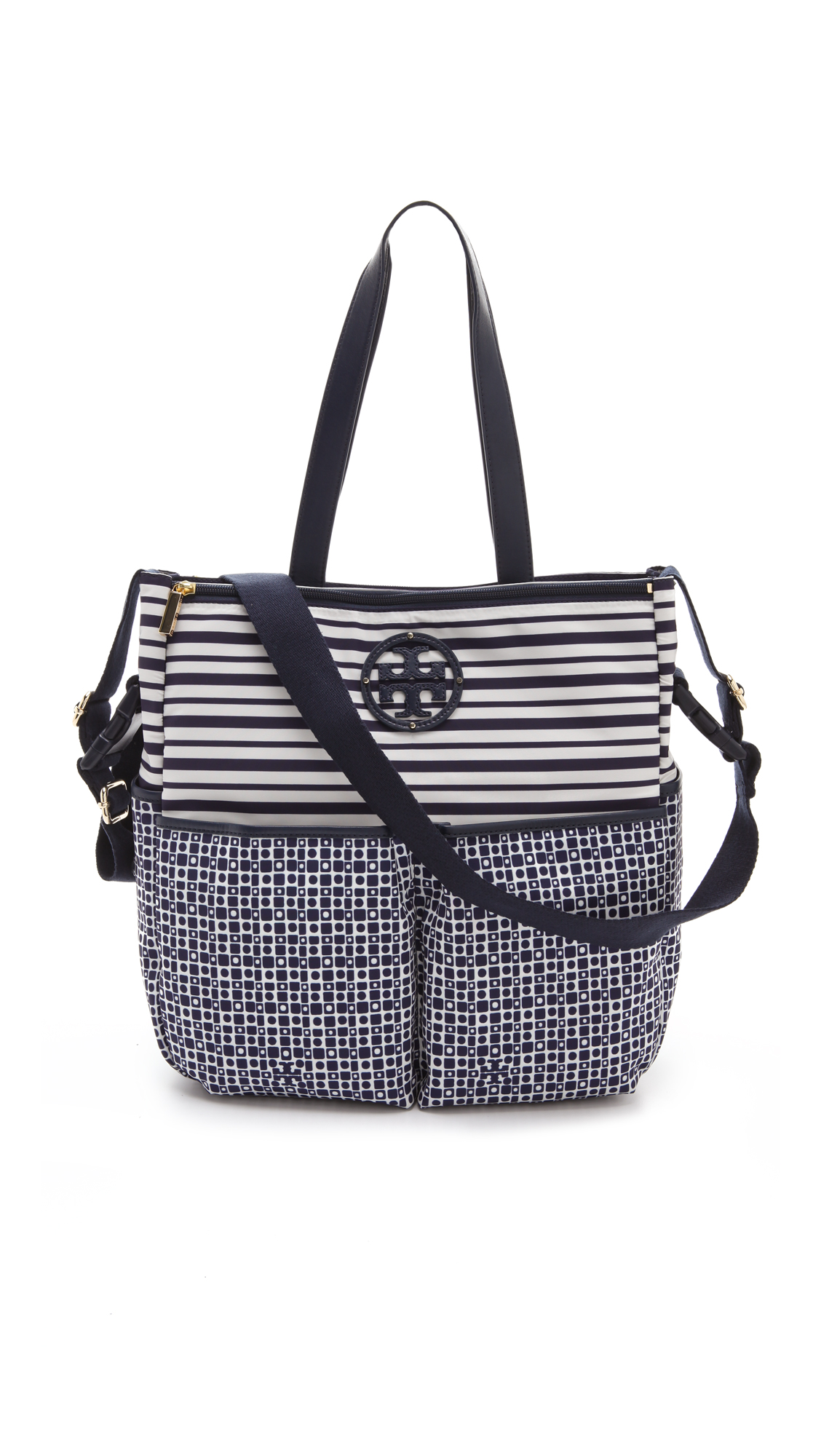 Lyst - Tory Burch Stacked Logo Billy Baby Bag in Blue