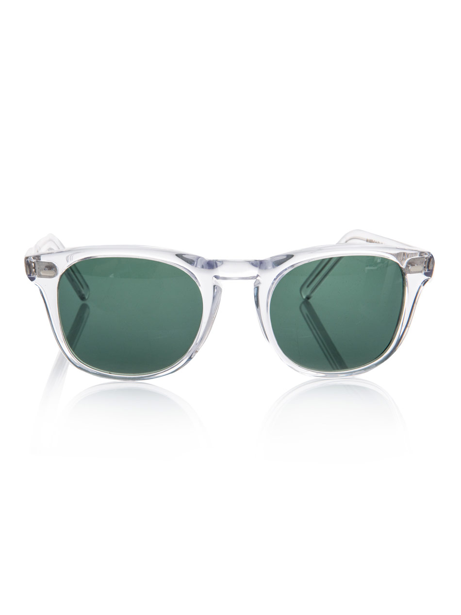 Cutler & gross Transparent Frame Sunglasses in Green for ...