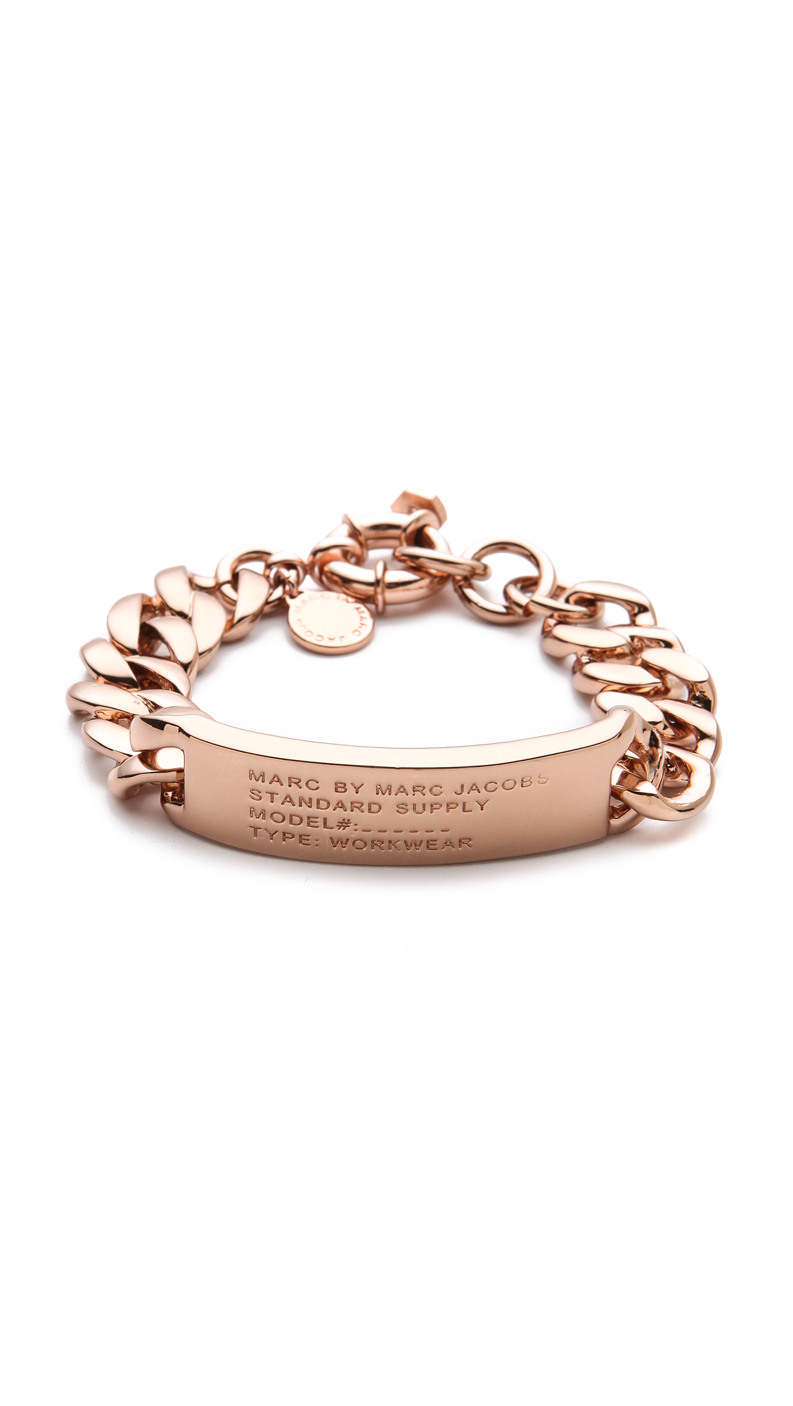 Marc By Marc Jacobs Standard Supply Id Bracelet in Gold (Rose Gold) | Lyst